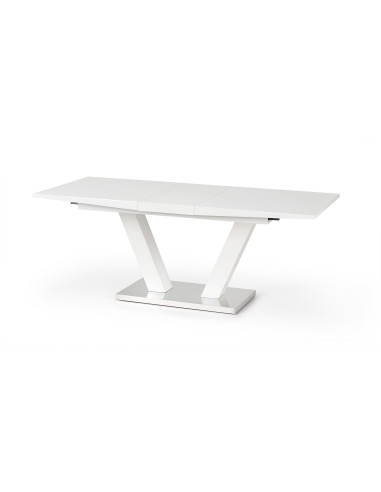 VISION Stół Rozkładany 160-200 cm Biały / Stal Nierdzewna - Stylowy