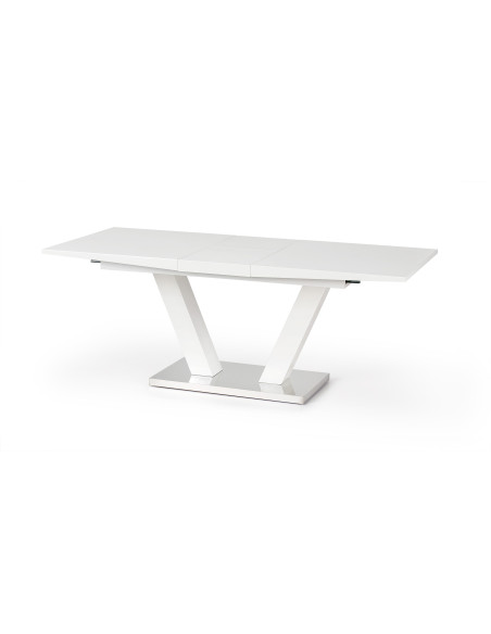 VISION Stół Rozkładany 160-200 cm Biały / Stal Nierdzewna - Stylowy