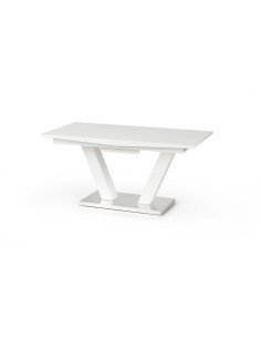 VISION Stół Rozkładany 160-200 cm Biały / Stal Nierdzewna - Stylowy 2