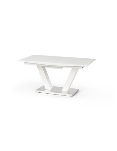 VISION Stół Rozkładany 160-200 cm Biały / Stal Nierdzewna - Stylowy