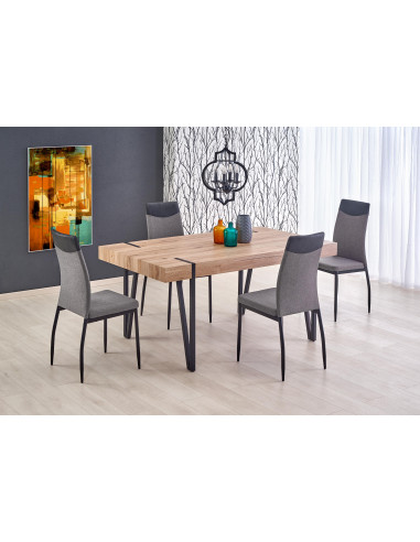 YOHANN Stół 170/90/76 cm Dąb San Remo/Czarny - Styl i Funkcjonalność