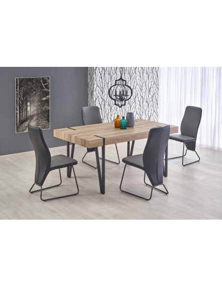 YOHANN Stół 170/90/76 cm Dąb San Remo/Czarny - Styl i Funkcjonalność