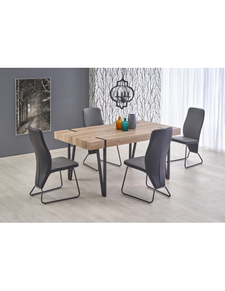 YOHANN Stół 170/90/76 cm Dąb San Remo/Czarny - Styl i Funkcjonalność