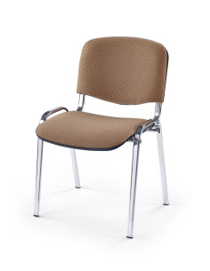 ISO Krzesło Beżowe Chromowane - Klasyczne - Idealne do Poczekalni