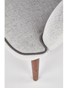 BISHOP Fotel Wypoczynkowy Jasny Popiel z Drewnianymi Nóżkami - Komfort i Styl 2