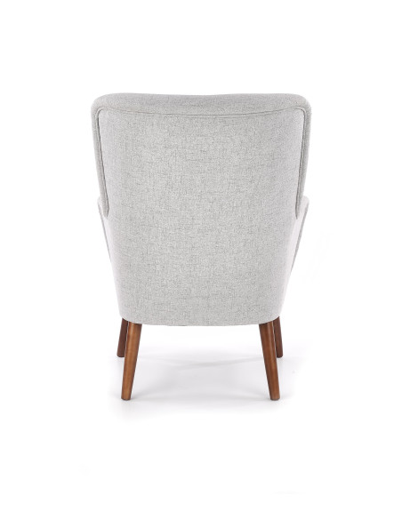 BISHOP Fotel Wypoczynkowy Jasny Popiel z Drewnianymi Nóżkami - Komfort i Styl