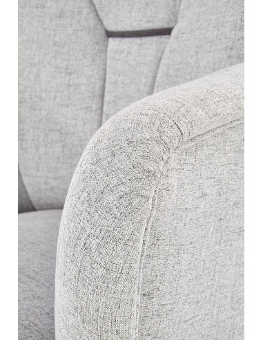 BISHOP Fotel Wypoczynkowy Jasny Popiel z Drewnianymi Nóżkami - Komfort i Styl