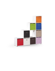 CABOTO Regał 139/33/144 cm Biały - Przestrzeń dla Twoich Książek i Ozdób