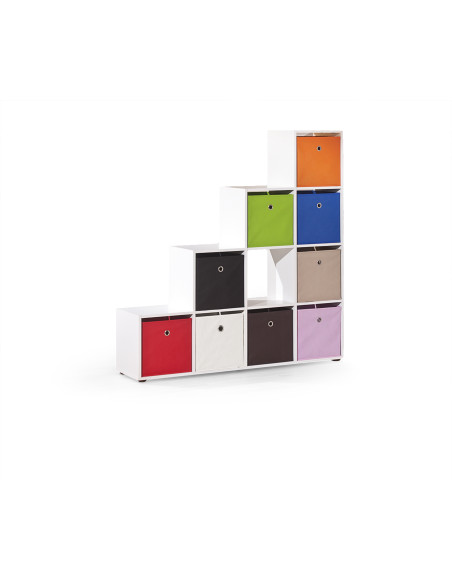 CABOTO Regał 139/33/144 cm Biały - Przestrzeń dla Twoich Książek i Ozdób