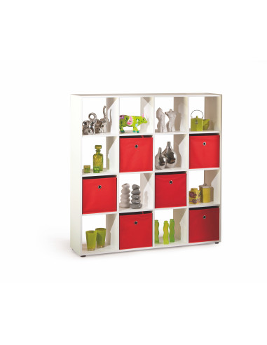 CABOTO 16 Regał 139/33/144 cm Biały - Elegancki Porządek w Każdym Domu