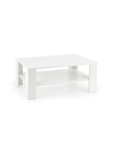 KWADRO Ława Biała 110/65/53 cm z Półką - Minimalizm w Salonie