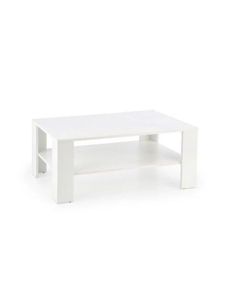 KWADRO Ława Biała 110/65/53 cm z Półką - Minimalizm w Salonie