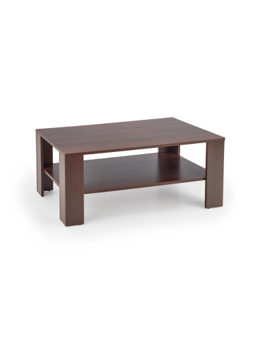 KWADRO Ława Orzechowa 110/65/53 cm z Półką - Minimalizm w Salonie