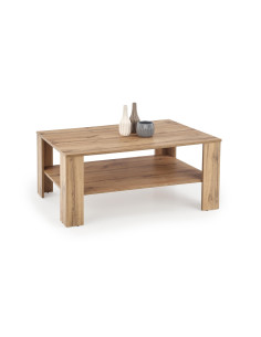 KWADRO Ława Dąb Votan 110/65/53 cm z Półką - Minimalizm w Salonie