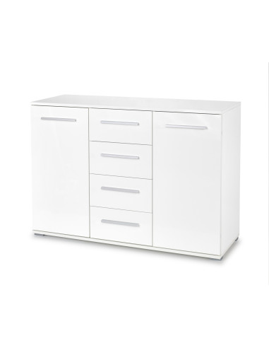 LIMA KM-4 Biała Komoda 116/40/82 cm - Elegancja i Pojemność