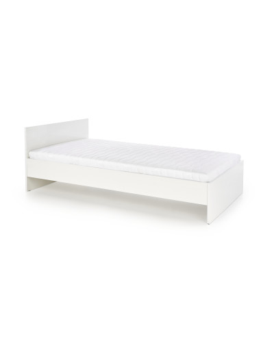 LIMA Łóżko 90x200 cm Biały Połysk - Obrzeża ABS - Harmonia w Sypialni
