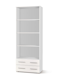 LIMA REG3 Regał Biały Połysk - Nowoczesność i Blask