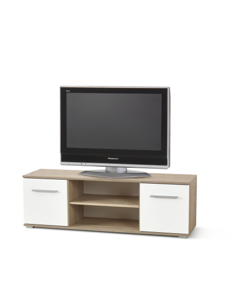 LIMA RTV1 Szafka 137/40/44 cm Dąb/Biały - Pojemna i Użyteczna