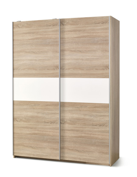 Szafa DORIS S-1 dąb sonoma / biały wysoki połysk