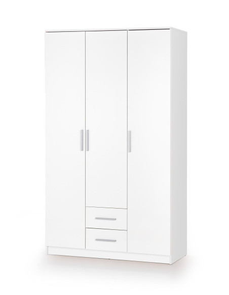 LIMA S-3 Szafa z 2 Szufladami 120/52/205 cm Biała - Pojemna Przestrzeń
