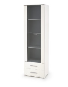 LIMA W-1 Witryna 60/40/200 cm Biała z 2 Szufladami - Piękno w Prostocie