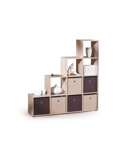 LUINI Regał Dąb Sonoma 139x33x144cm Przechowywanie z Klasą