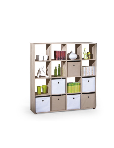 LUINI 16 Regał Dąb Sonoma 139x33x144cm Organizacja i Styl