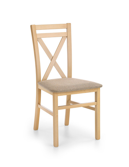 DARIUSZ Krzesło Drewniane Dąb Sonoma - Klasyczna Linia i Wygoda