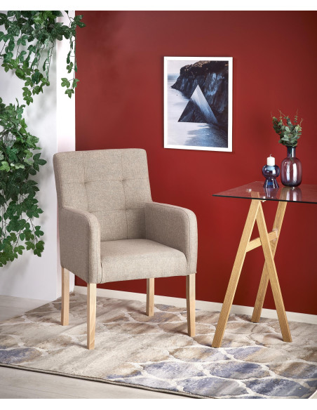 FILO Fotel Pikowany Inari 23 / Nóżki Drewniane Dąb Miodowy - Tradycjny