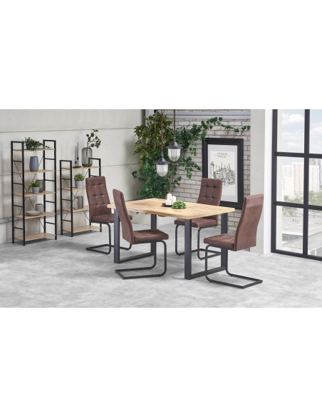 VENOM Stół Rozkładany 135-185 cm - Elegancja Spotkań przy Jasnym Dębie