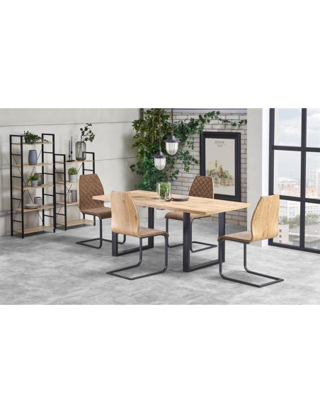 VENOM Stół Rozkładany 135-185 cm - Elegancja Spotkań przy Jasnym Dębie