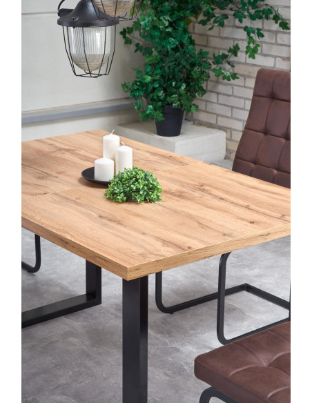 VENOM Stół Rozkładany 135-185 cm - Elegancja Spotkań przy Jasnym Dębie