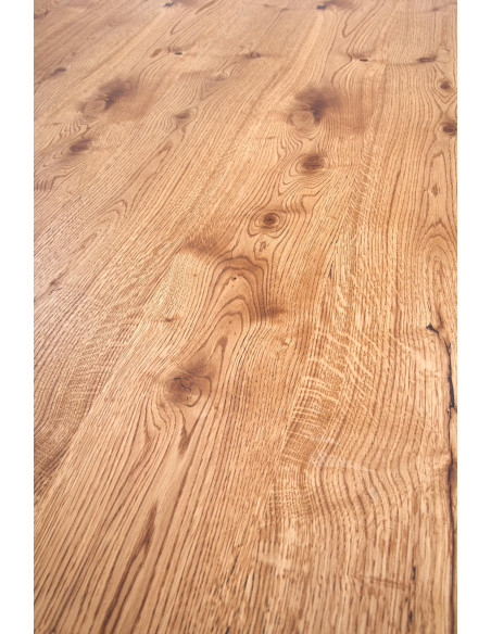 XAVIER Stół rozkładany 160-250 cm, Jasny Dąb + Czarne Nogi w Kształcie X