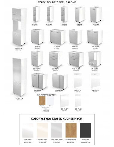 VENTO D-30/82/52 cm Szafka Kuchenna Dolna Biała - Elegancja w Kuchni