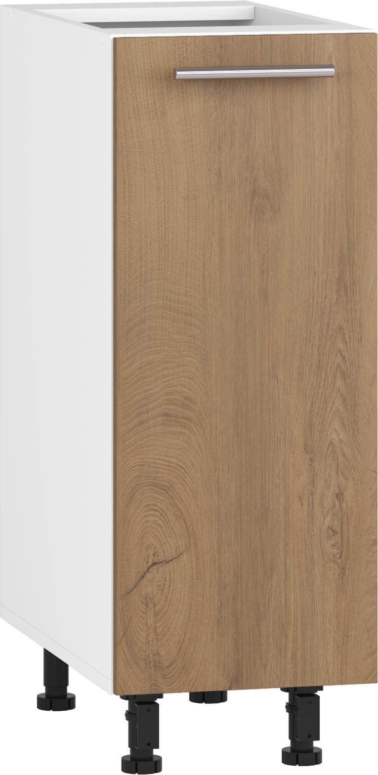 Szafka VENTO D-30/82 w kolorze dąb miodowy z białymi bokami – widok z boku