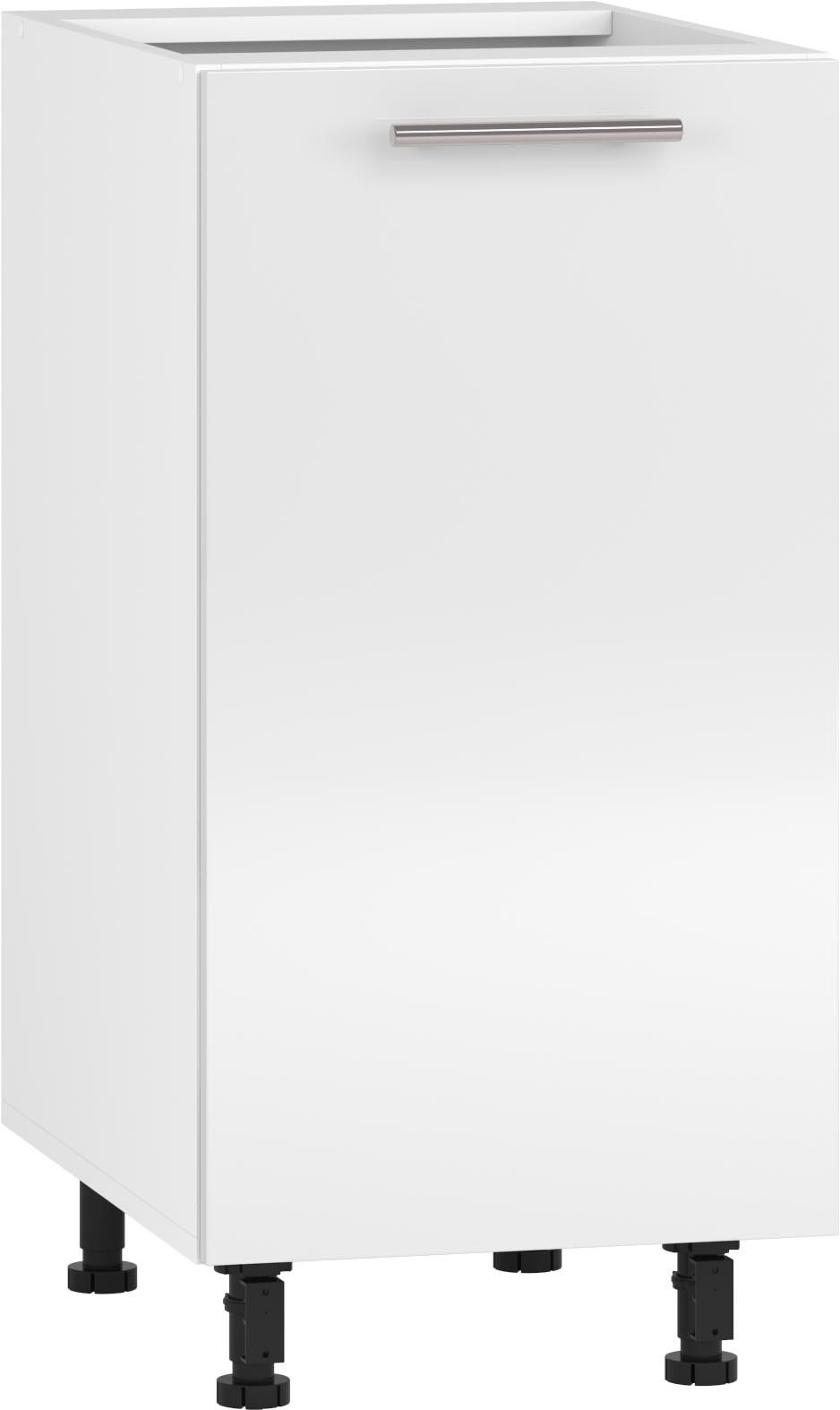 Biała szafka kuchenna VENTO D-40/82 z uchwytem – widok z przodu.