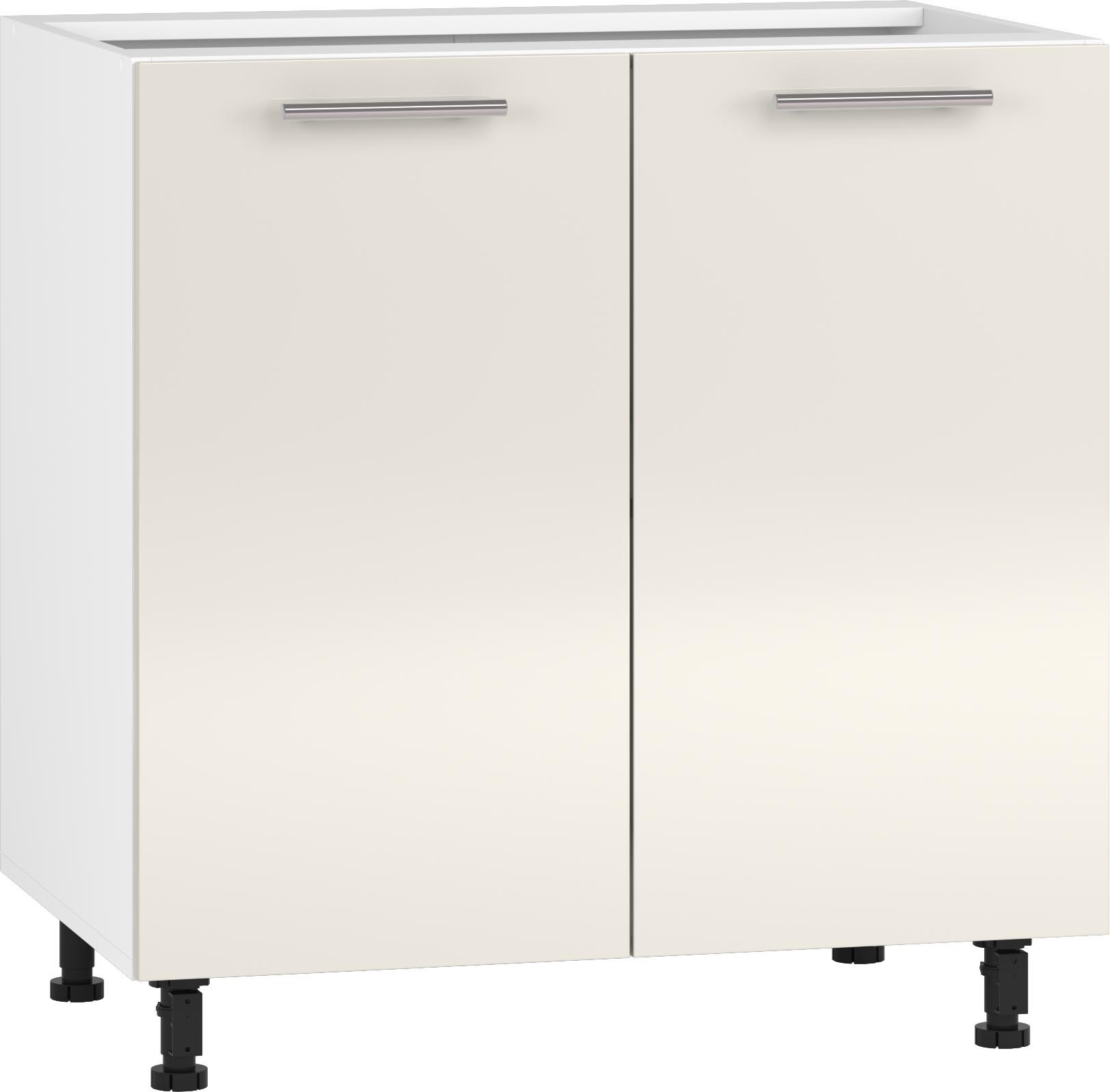 Beżowa szafka dolna VENTO D-80/82 z dwoma drzwiami – widok z przodu.