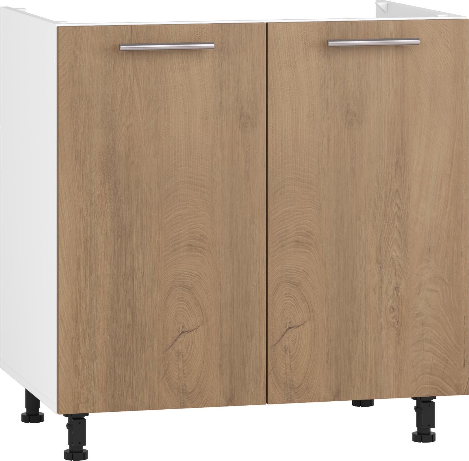 Szafka kuchenna VENTO DK 80/82 z dębu miodowego – widok z przodu.