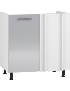 VENTO DKN-100/82 Szafka Kuchenna Zlewozmywakowa Narożna Jasny Popiel 100cm