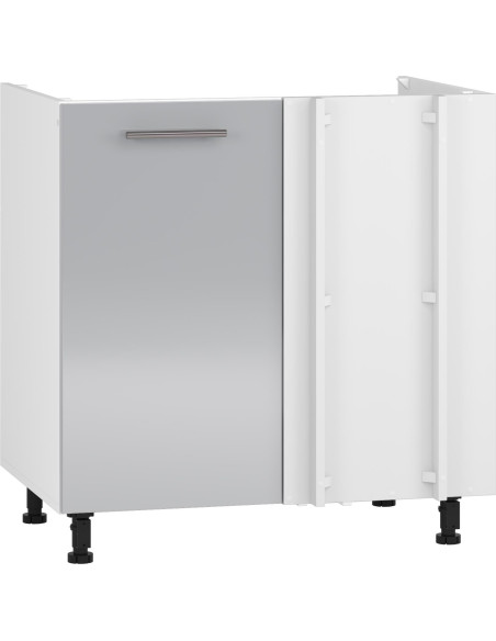 VENTO DKN-100/82 Szafka Kuchenna Zlewozmywakowa Narożna Jasny Popiel 100cm