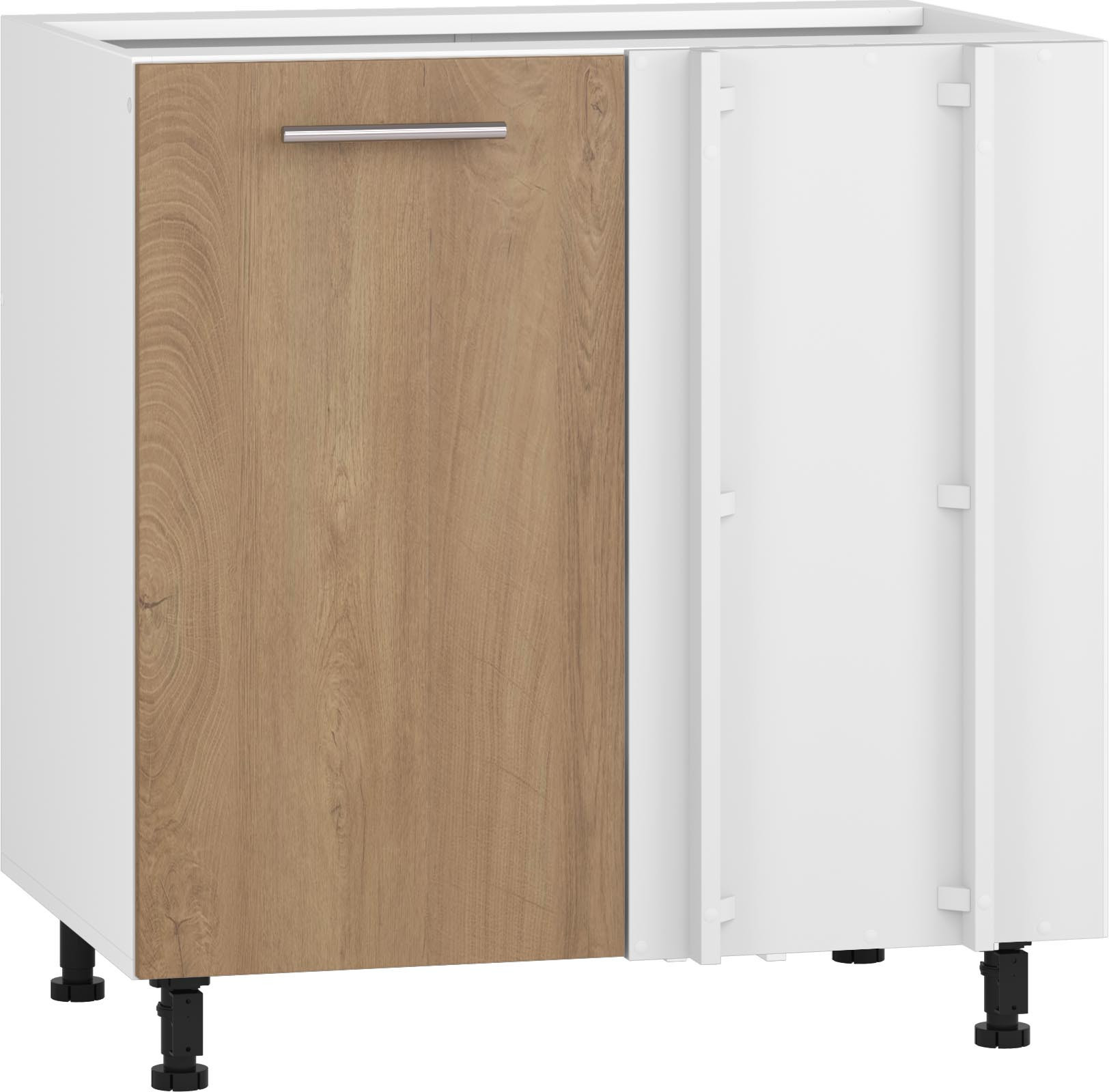 Szafka narożna VENTO DN-100/82 w kolorze dąb miodowy – widok z przodu.