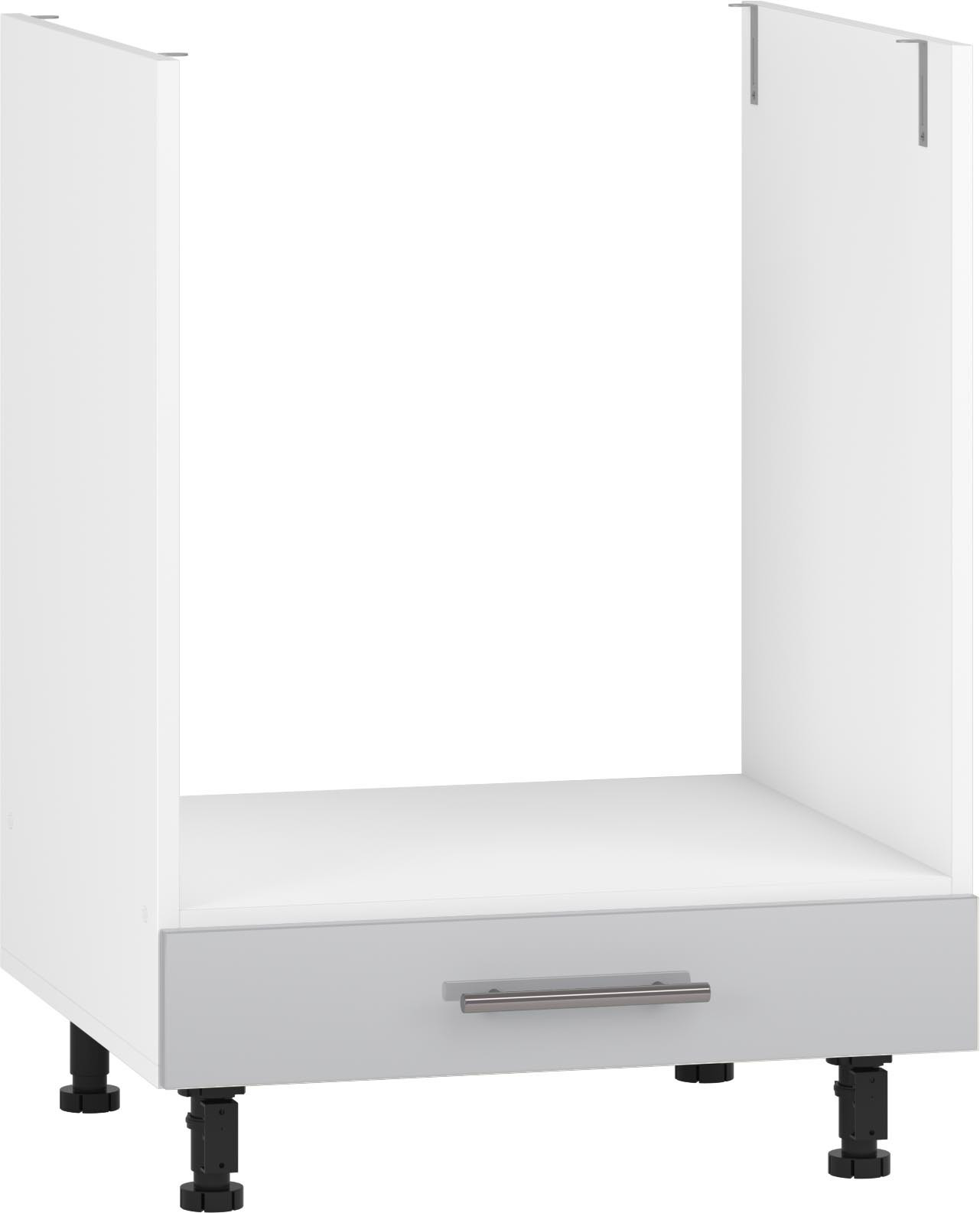 Szafka pod piekarnik VENTO DP-60/82, jasny popiel, widok z przodu.