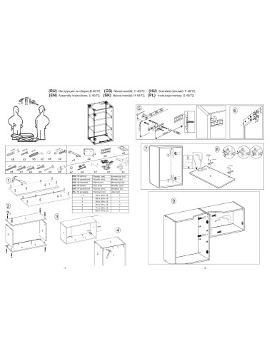 VENTO G-40/72 Szafka Kuchenna Górna 40cm Beżowa Połysk - Beżowa Symbioza