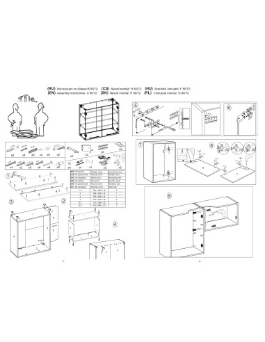 VENTO G-80/72 Szafka Kuchenna Górna 80cm Dąb Miodowy Mat