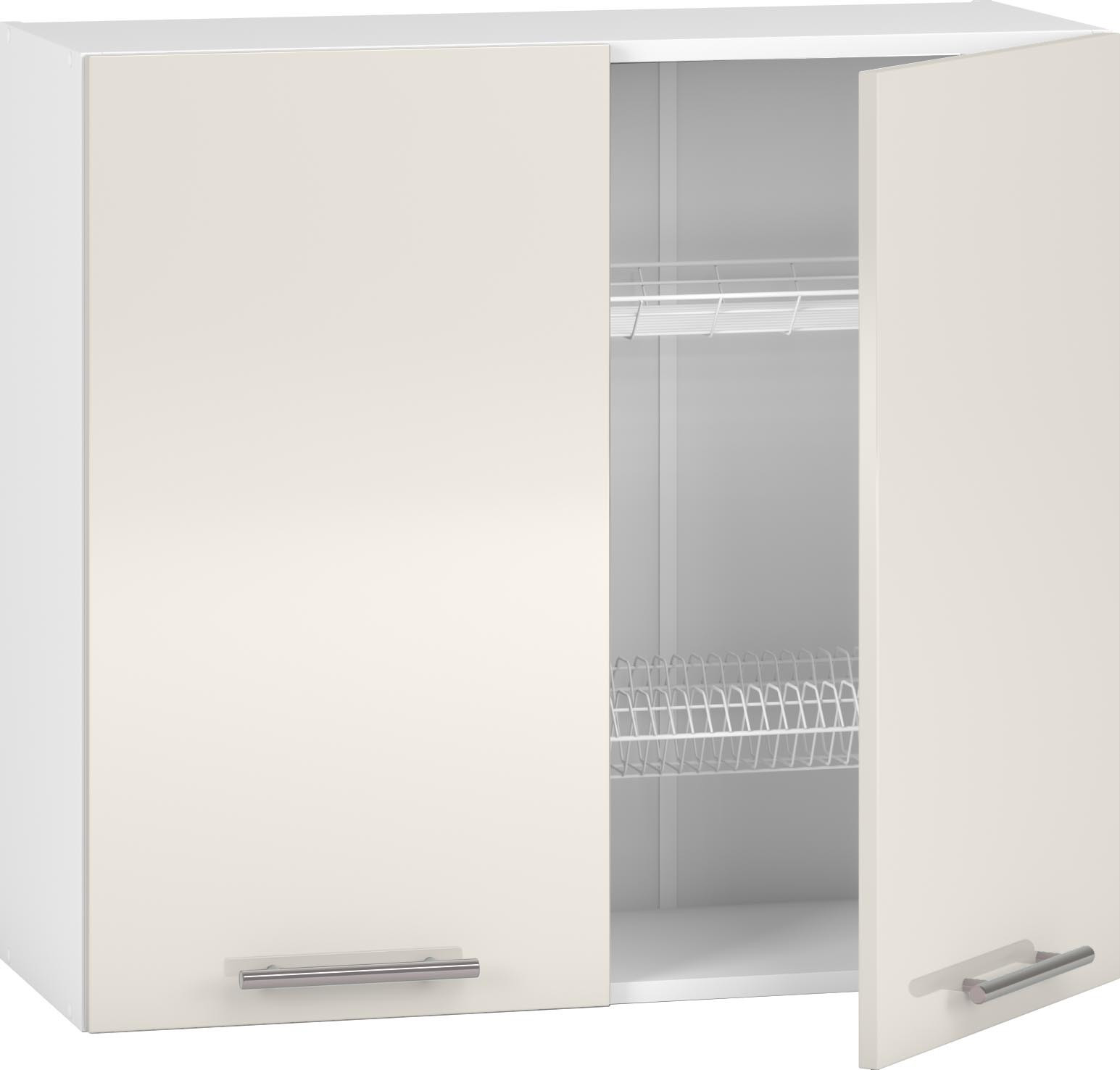 Górna szafka kuchenna VENTO GC-80/72 w kolorze beżowym z ociekaczem – widok z przodu.