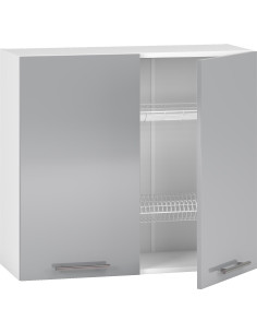 VENTO GC-80/72 Szafka Kuchenna Górna 80cm z Ociekarką Jasny Popiel Połysk