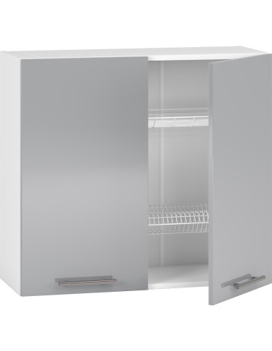 VENTO GC-80/72 Szafka Kuchenna Górna 80cm z Ociekarką Jasny Popiel Połysk