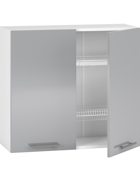 VENTO GC-80/72 Szafka Kuchenna Górna 80cm z Ociekarką Jasny Popiel Połysk