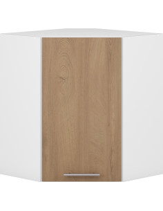 VENTO GN-60/72 Górna Szafka Kuchenna Narożna 60cm Biały/Dąb Miodowy Mat