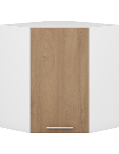 VENTO GN-60/72 Górna Szafka Kuchenna Narożna 60cm Biały/Dąb Miodowy Mat